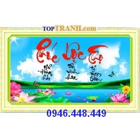 Tranh thêu 3D phúc lộc thọ